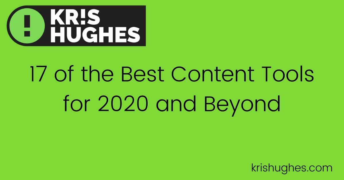 Featured article on best content tools for 2020 and beyond.